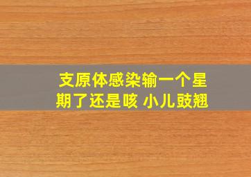 支原体感染输一个星期了还是咳 小儿豉翘